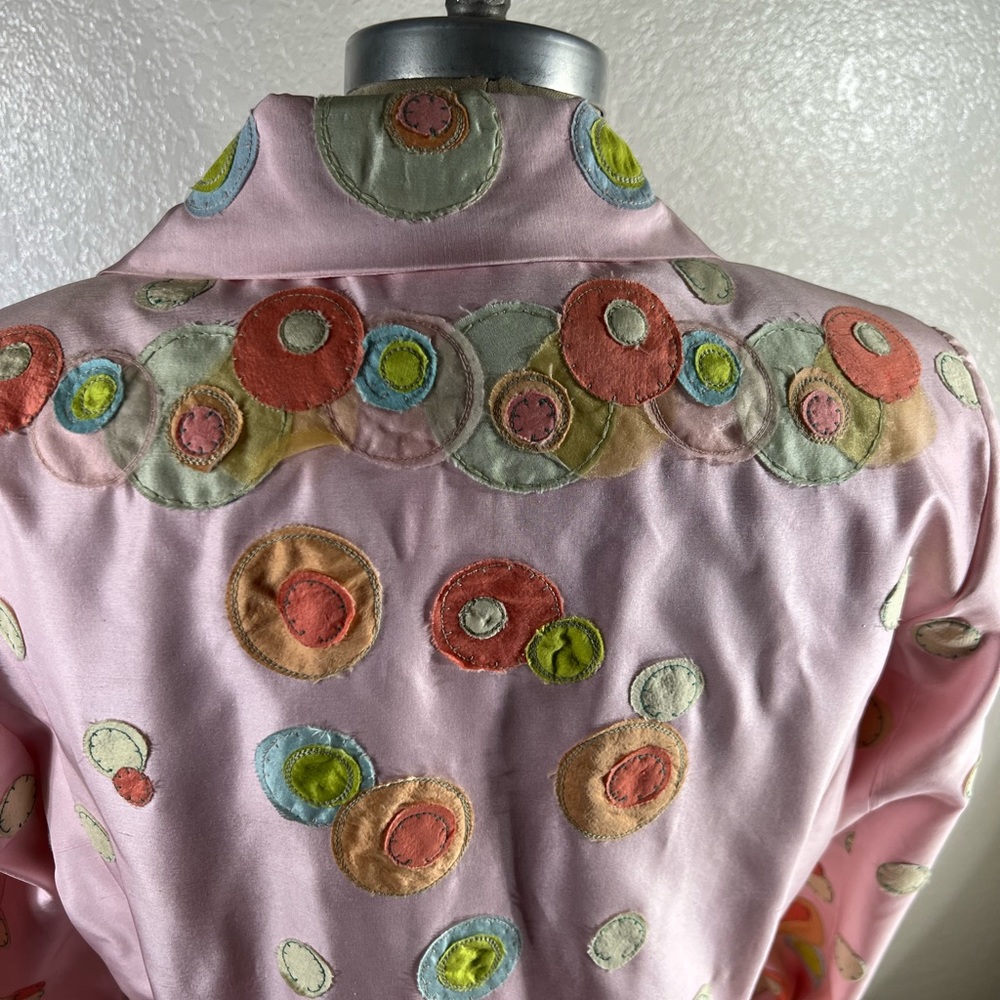 Biya Appliqué Swoon Circles Coat Size M NWT - Picture 9 of 11